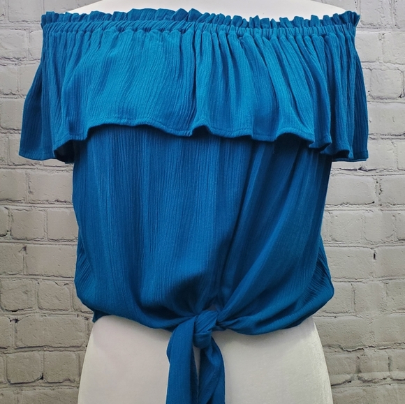 NWT Express Ruffle Off Shoulder Top - Picture 4 of 5